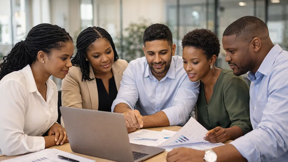 Transaction team at work